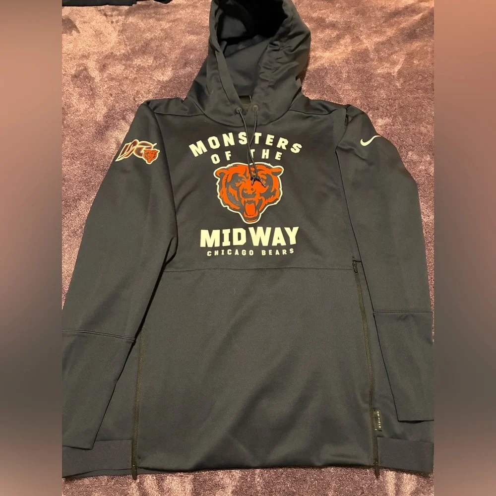 Chicago Bears Nike NFL On-Field Mens Hoodie Monsters Size L - Picture 7 of 9